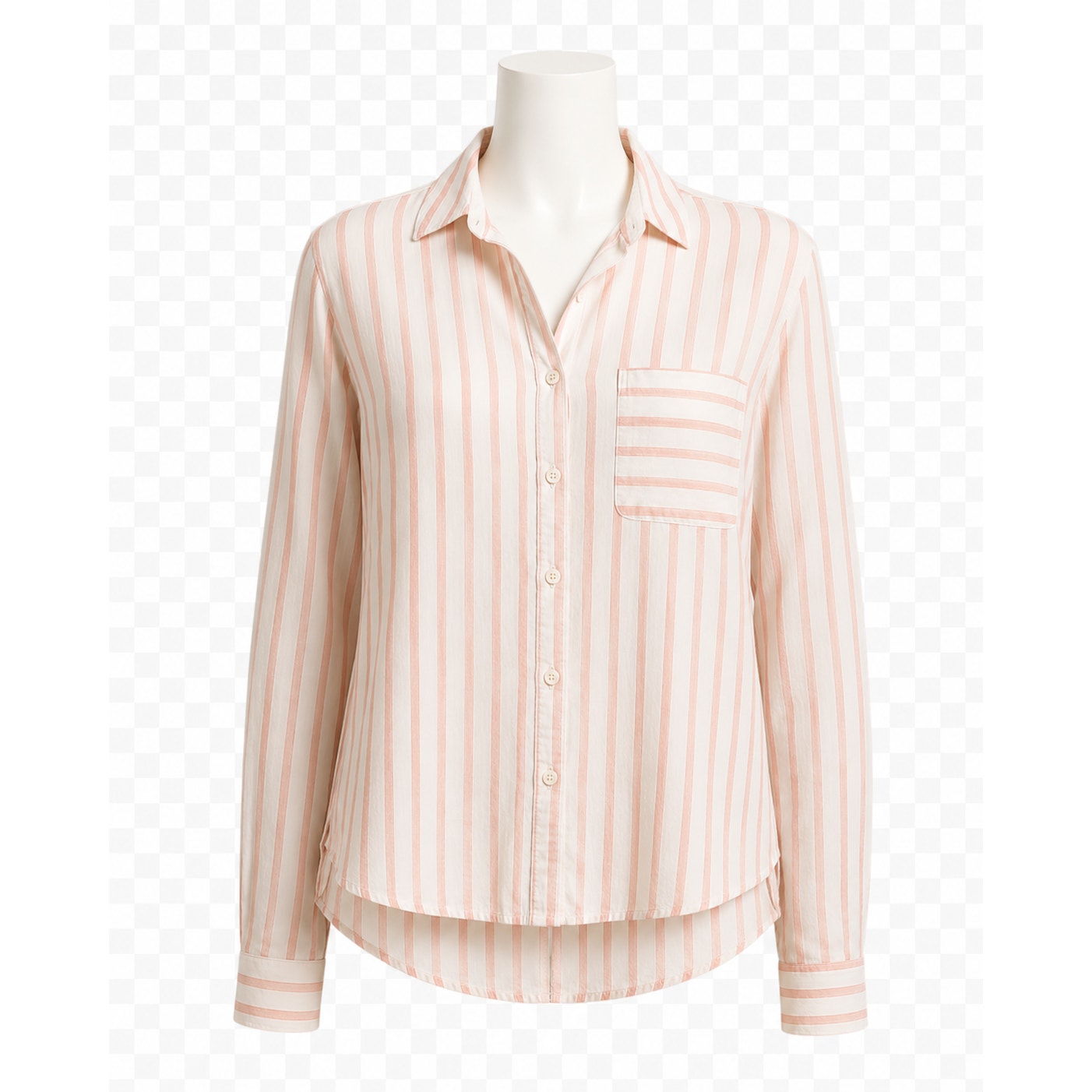 Current/Elliott “The Georgia” White & Pink Striped Shirt Size 1